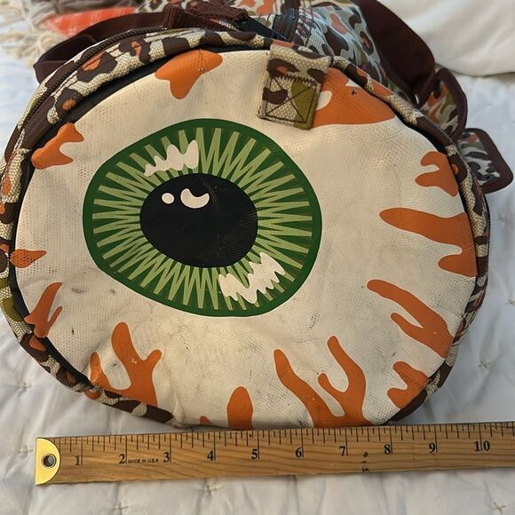 MISHKA MNWKA “Keep Watch” VERY RARE DEADSTOCK* camo Leopard Print Duffel Bag - Picture 8 of 10